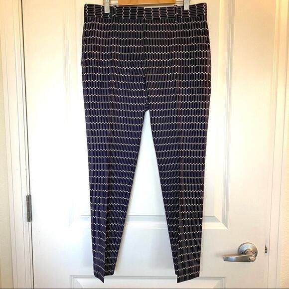Theory Tribecca Geo Print Crop Pants Deep Navy - Picture 4 of 11